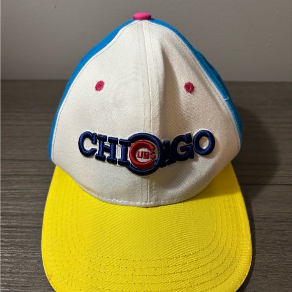 Chicago Cubs Baseball Hat Budweiser Multicolor MelonWear Brand 100% Cotton - Picture 1 of 6
